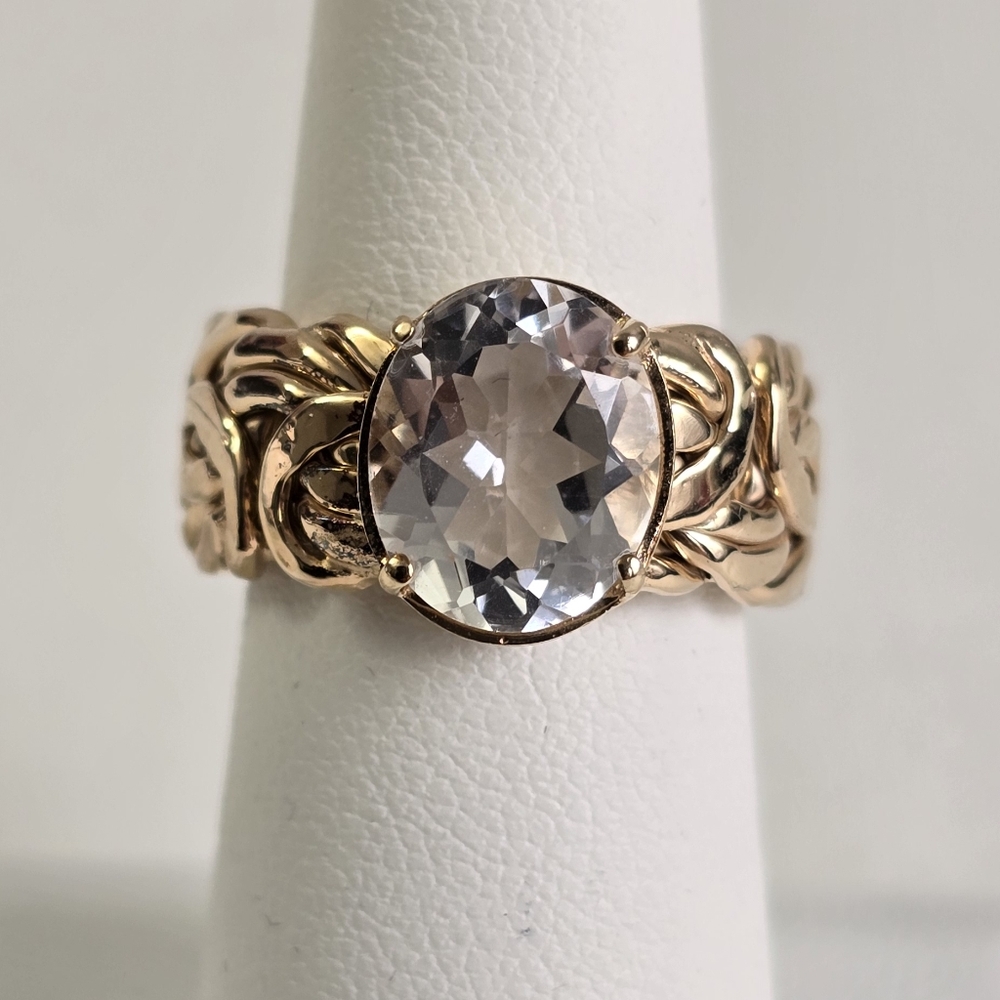 Byzantine Sterling Silver 925 Diamond Simulant Ring – A Regal Masterpiece